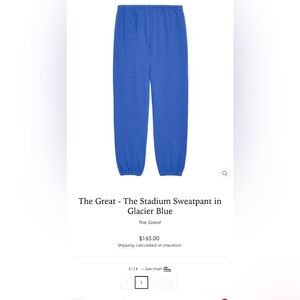 The Great Sweatpant in Blue Size 1 $165 MSRP NWOT
